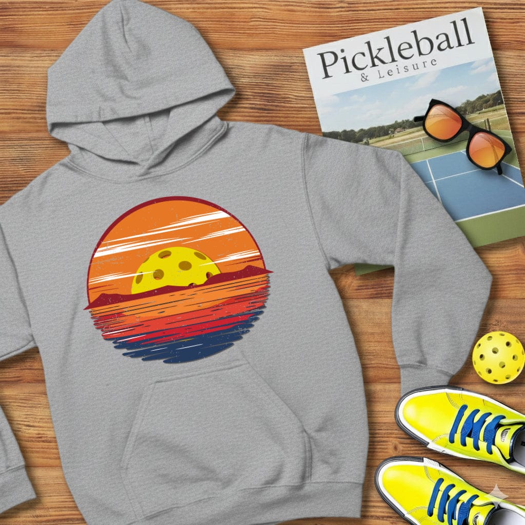 Distressed Sunset Pickleball Hooded Sweatshirt