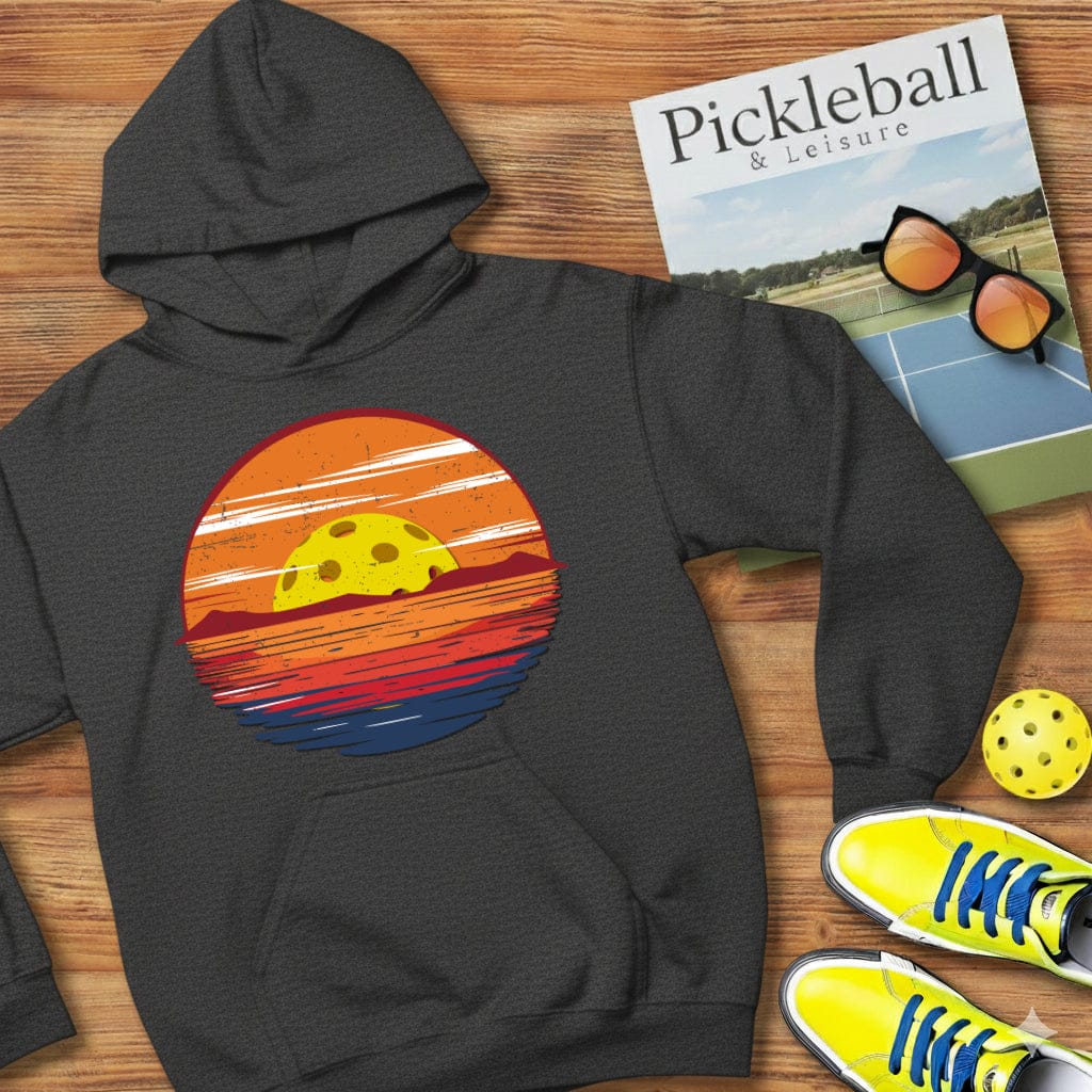 Distressed Sunset Pickleball Hooded Sweatshirt