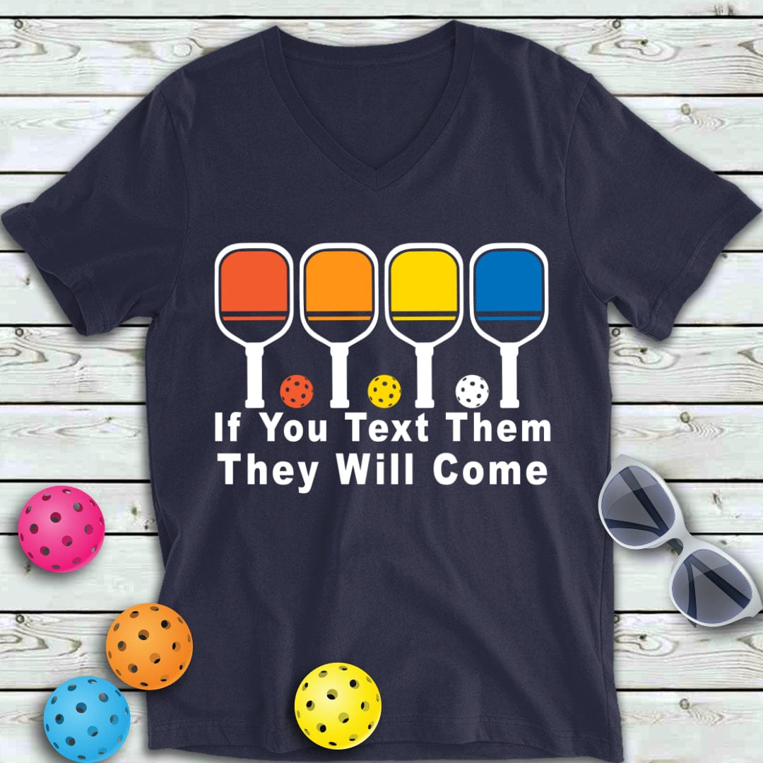 Text Them Pickleball V-Neck Tee