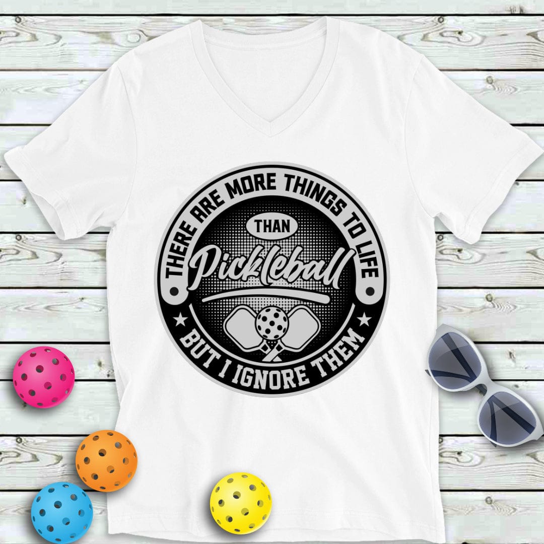 More Things To Life Pickleball V-Neck Tee