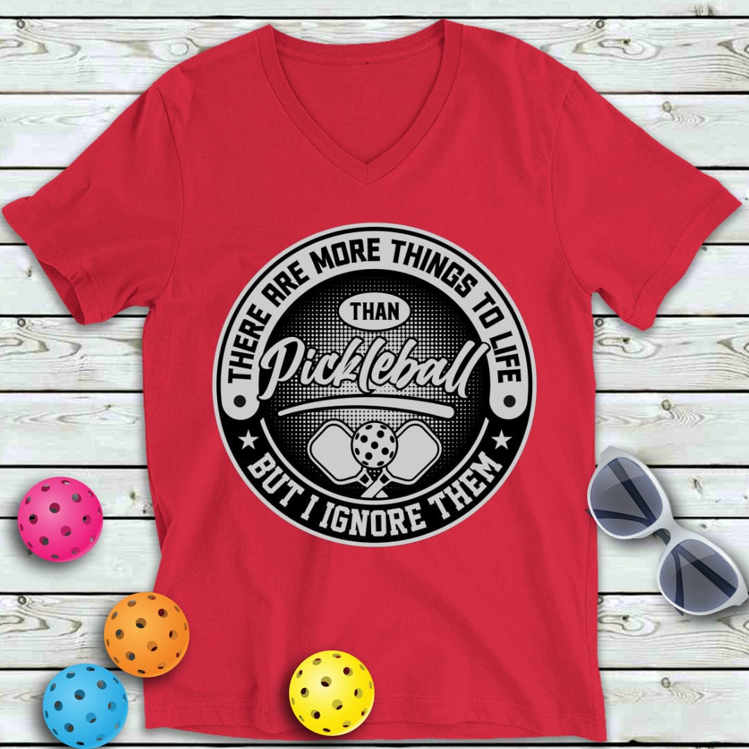 More Things To Life Pickleball V-Neck Tee