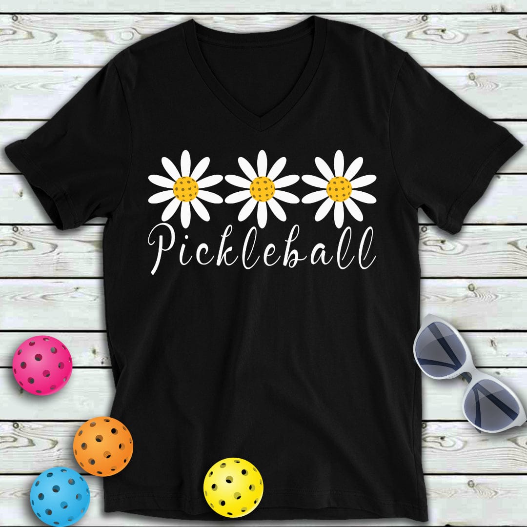 Daisy Pickleball V-Neck Tee
