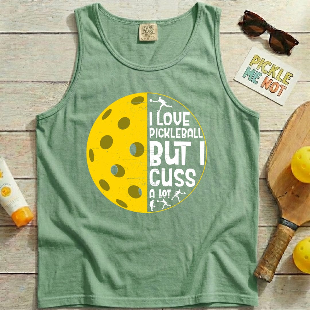 Cuss A Lot Pickleball Garment-Dyed Tank Top