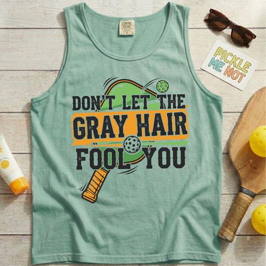 Grey Hair Pickleball Garment-Dyed Tank Top