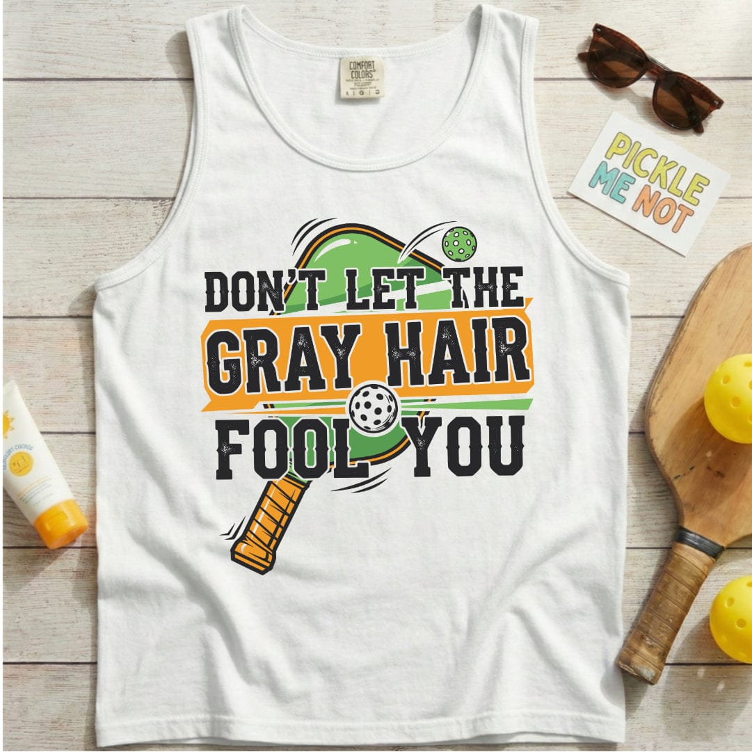 Grey Hair Pickleball Garment-Dyed Tank Top