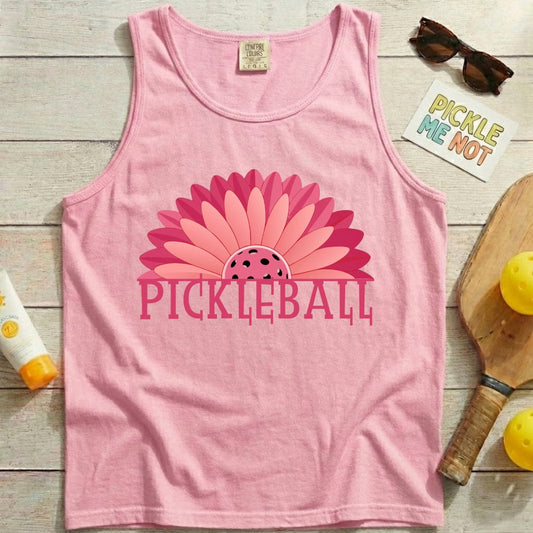 Gerbera Flower Pickleball Garment-Dyed Tank Top