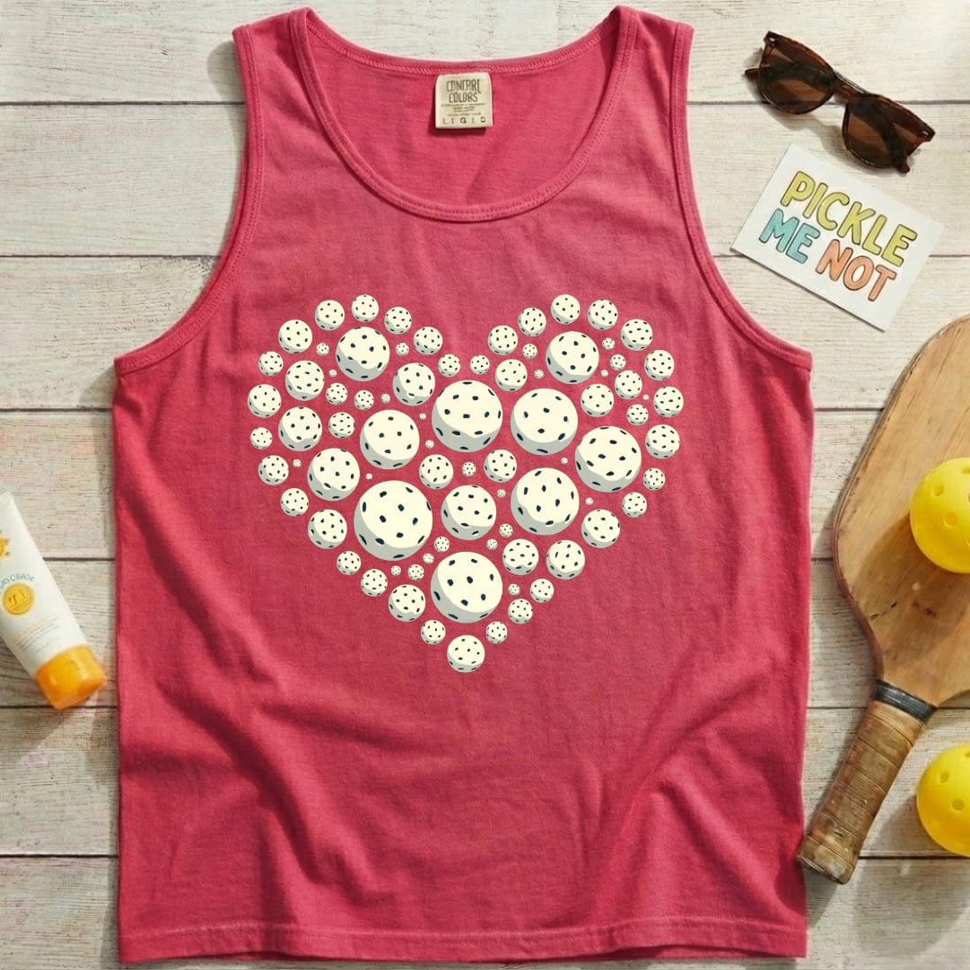 Pickleball Heart Garment-Dyed Tank Top