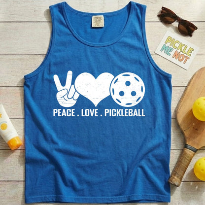 Peace Love Pickleball Garment-Dyed Tank Top