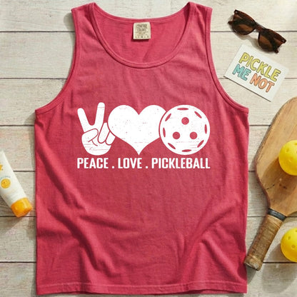 Peace Love Pickleball Garment-Dyed Tank Top