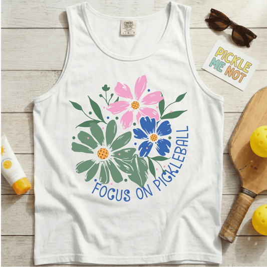 Focus On Pickleball Garment-Dyed Tank Top
