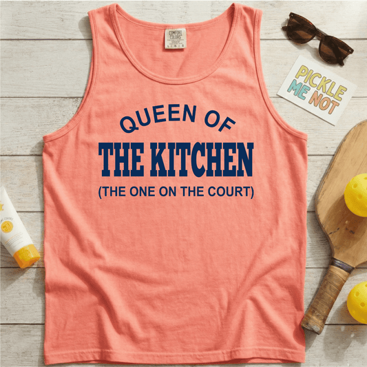 Queen Of The Kitchen Pickleball Garment-Dyed Tank Top