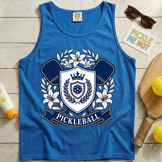 Pickleball Crest Garment-Dyed Tank Top