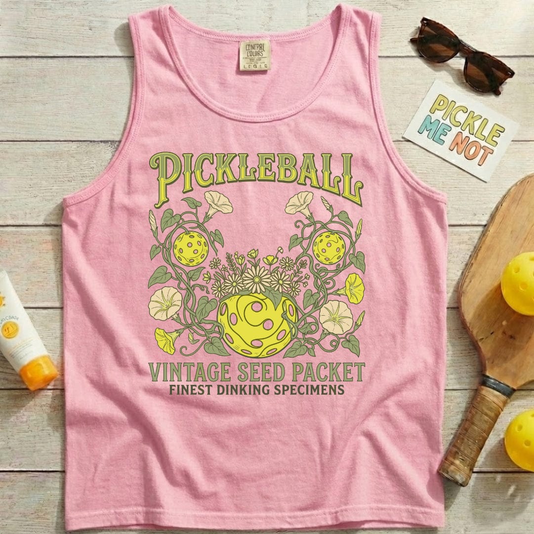 Pickleball Seed Packet Garment-Dyed Tank Top