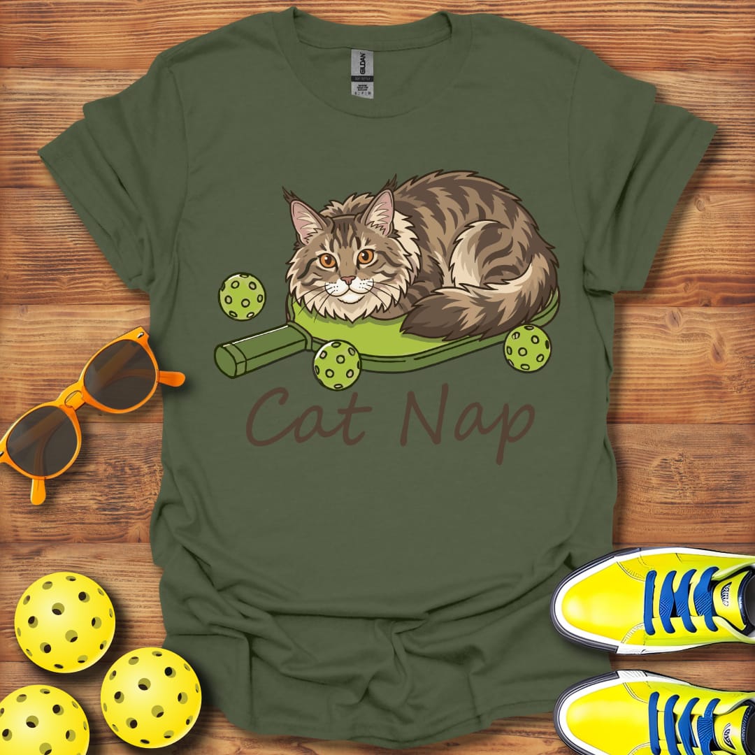 Pickleball Ragdoll Cat Nap Unisex Cotton T-Shirt