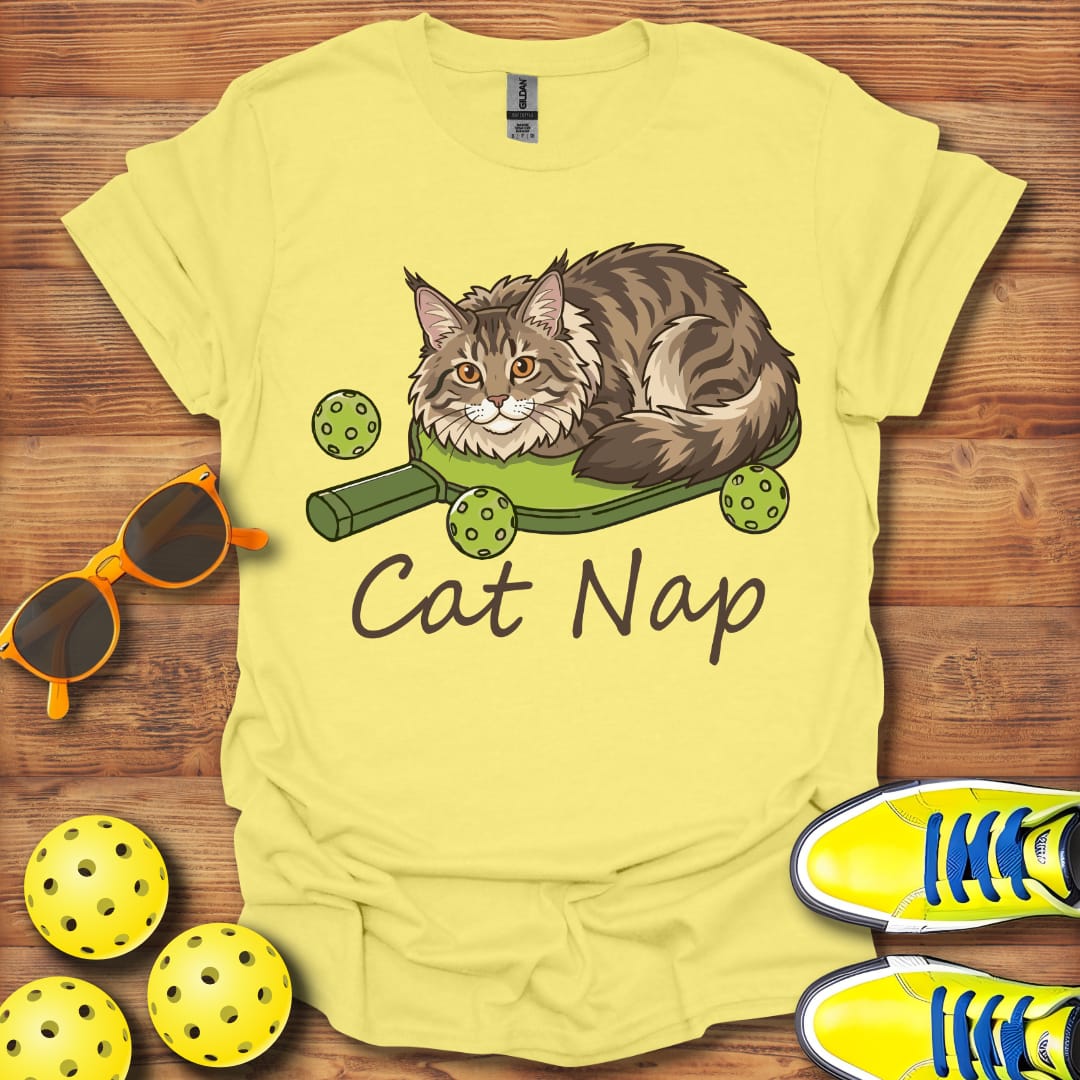 Pickleball Ragdoll Cat Nap Unisex Cotton T-Shirt