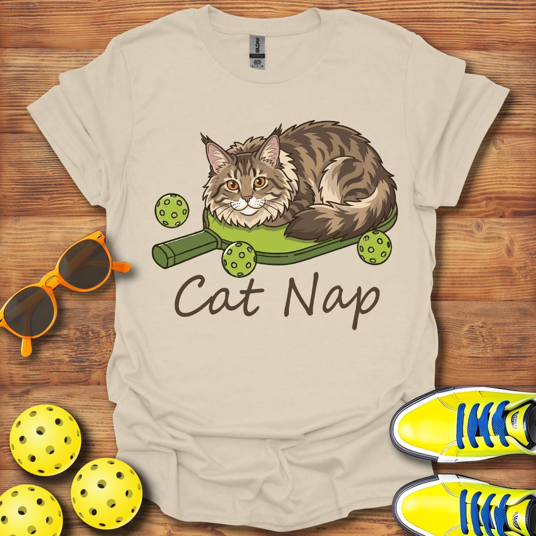 Pickleball Ragdoll Cat Nap Unisex Cotton T-Shirt