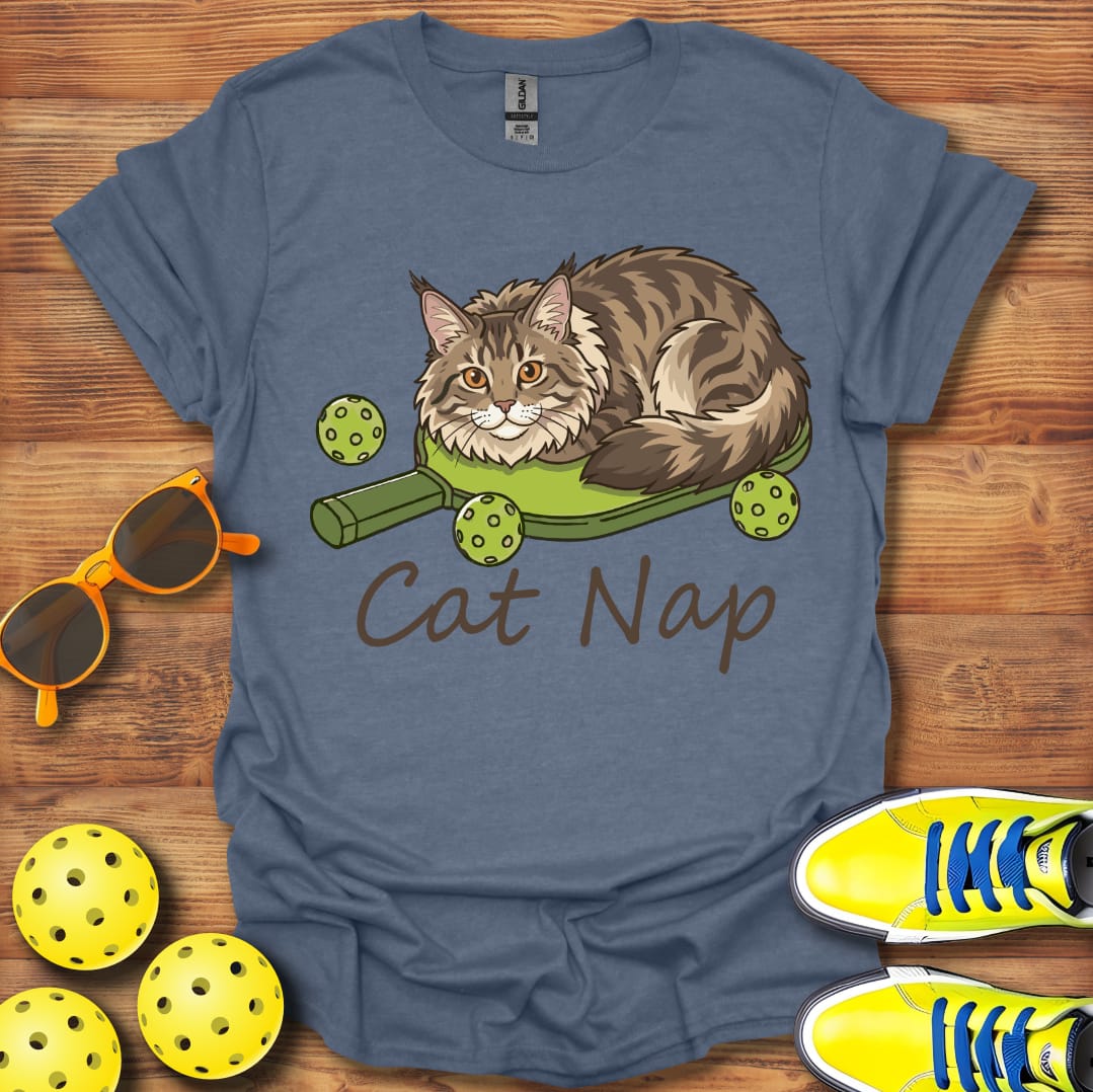Pickleball Ragdoll Cat Nap Unisex Cotton T-Shirt