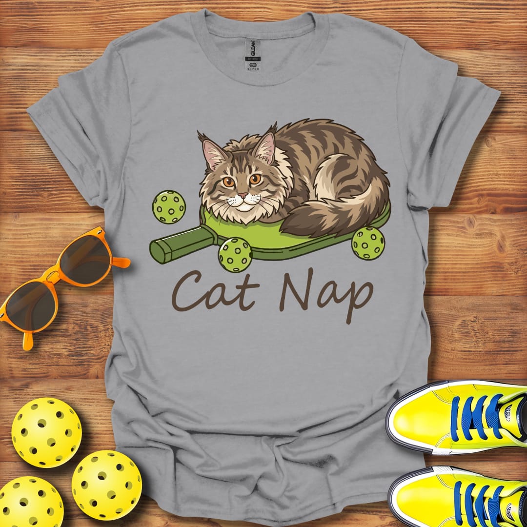 Pickleball Ragdoll Cat Nap Unisex Cotton T-Shirt