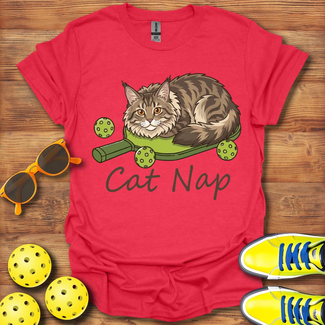 Pickleball Ragdoll Cat Nap Unisex Cotton T-Shirt