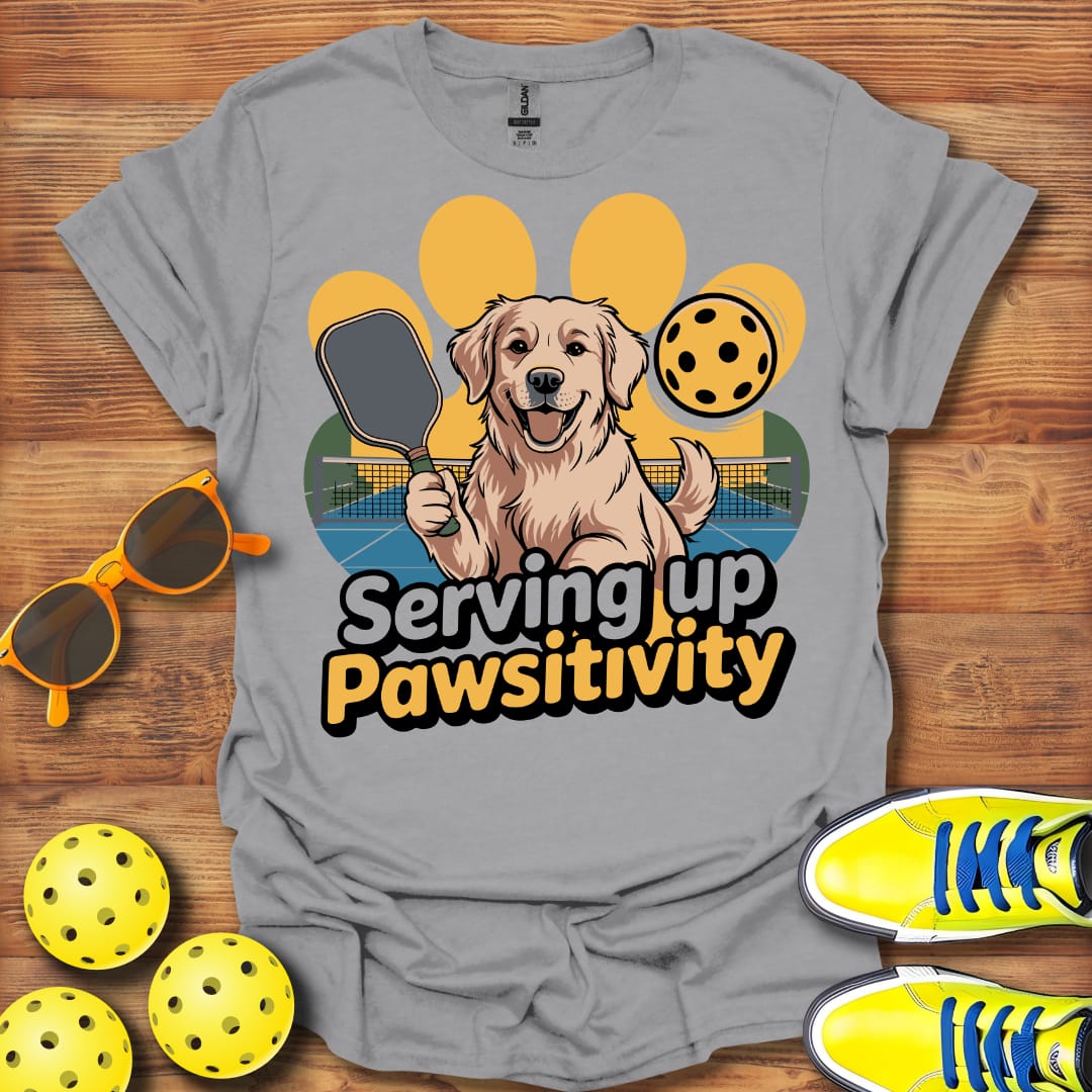 Pawsitivity Dog Pickleball T-Shirt