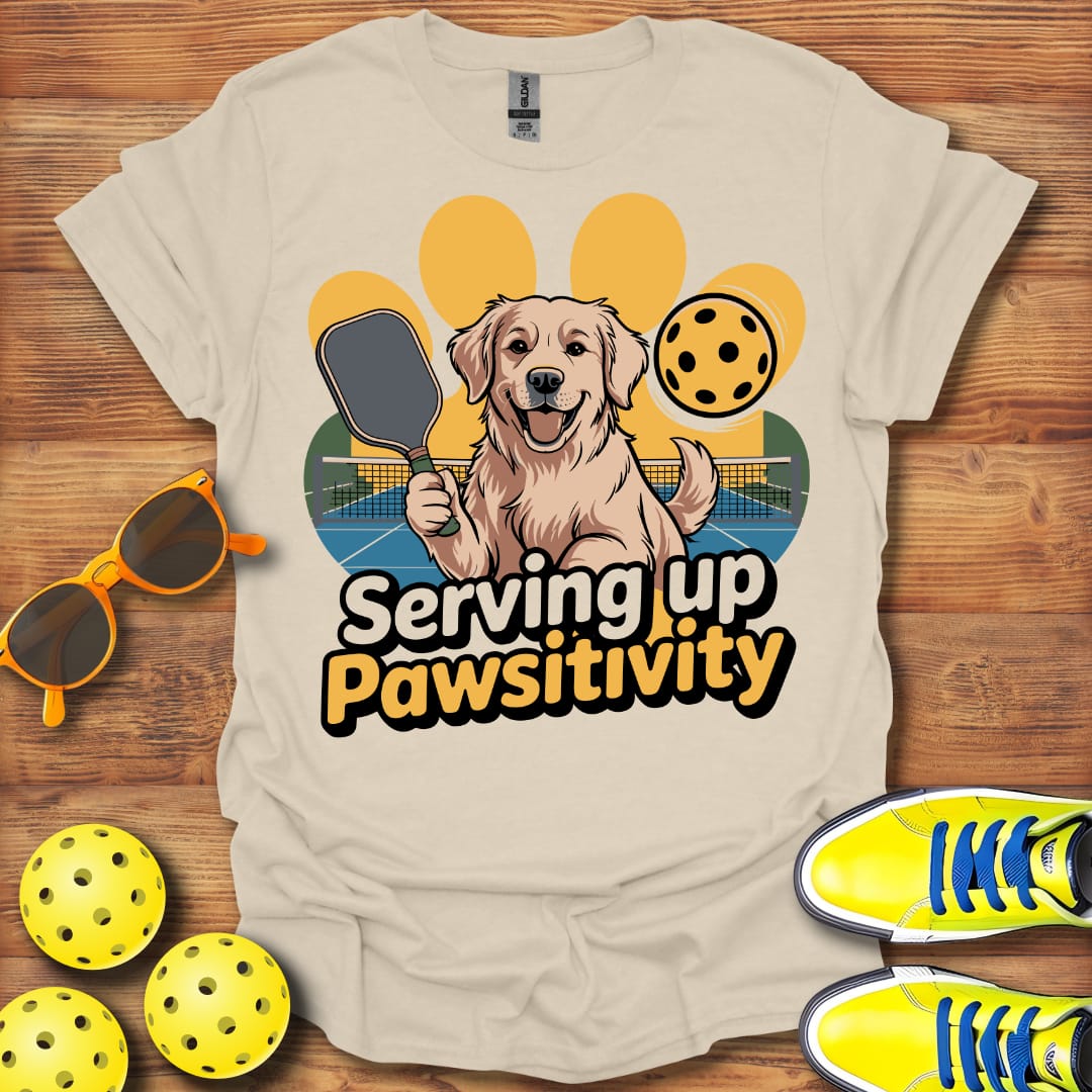 Pawsitivity Dog Pickleball T-Shirt