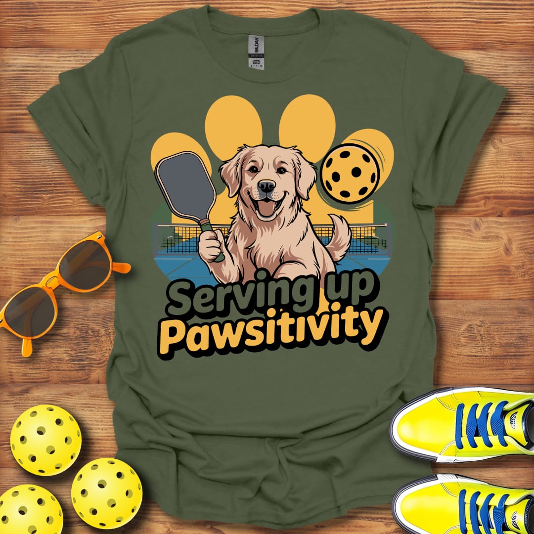 Pawsitivity Dog Pickleball T-Shirt