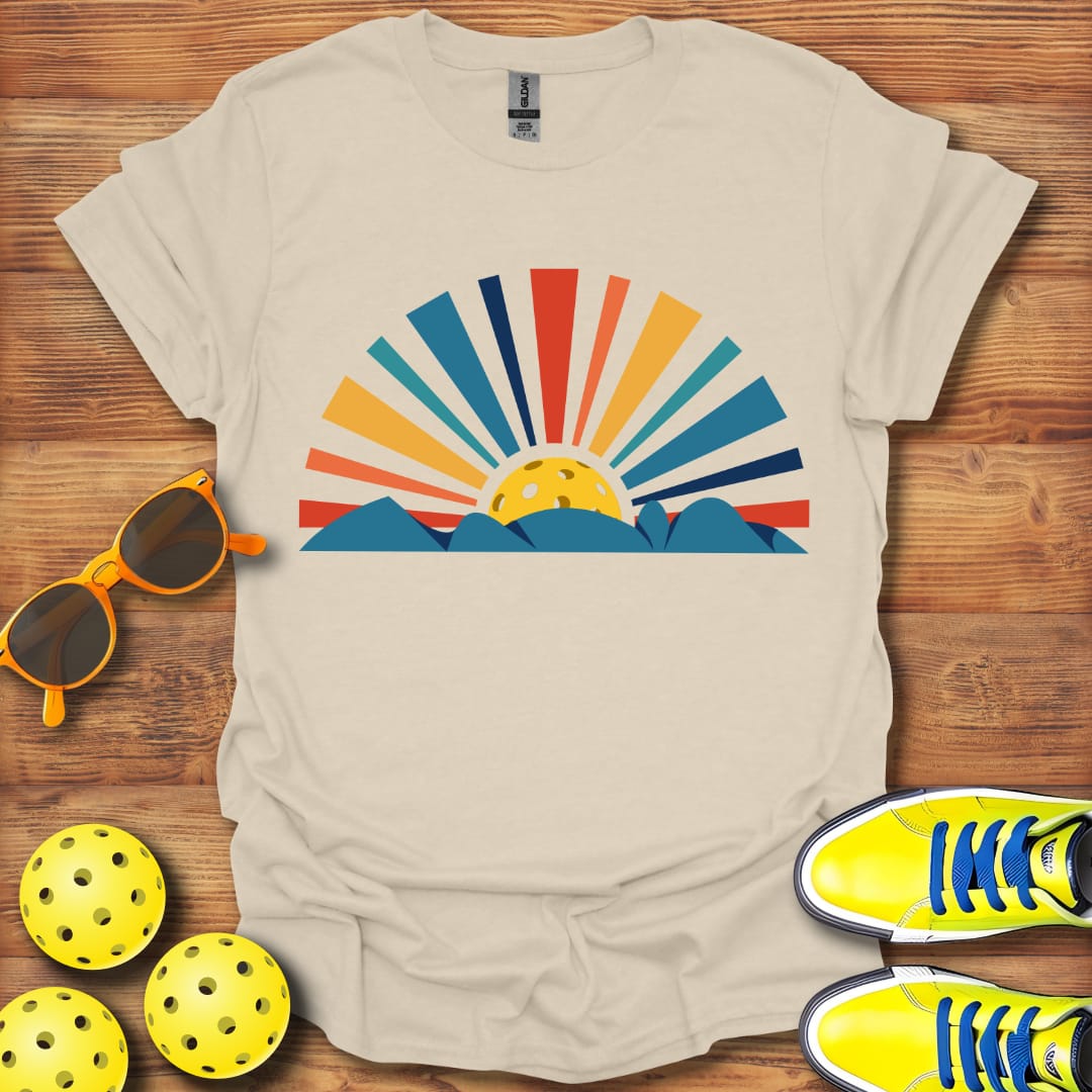 Pickleball Rainbow Sunrise T-Shirt