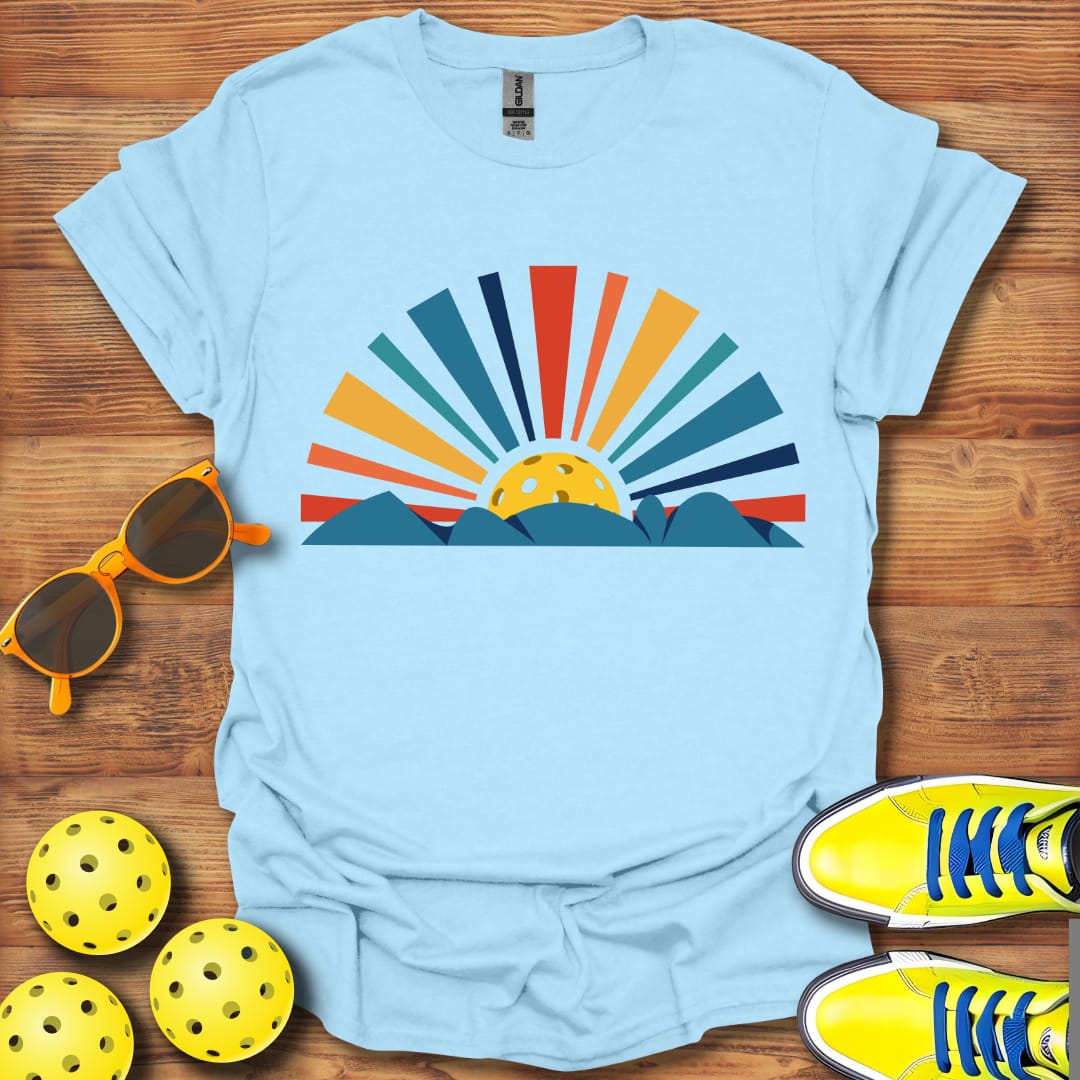 Pickleball Rainbow Sunrise T-Shirt