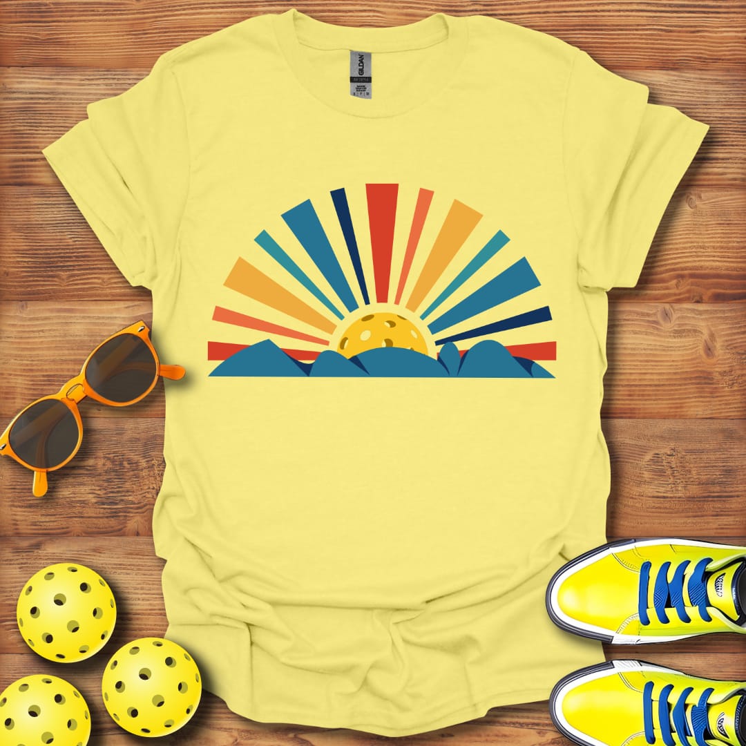Pickleball Rainbow Sunrise T-Shirt