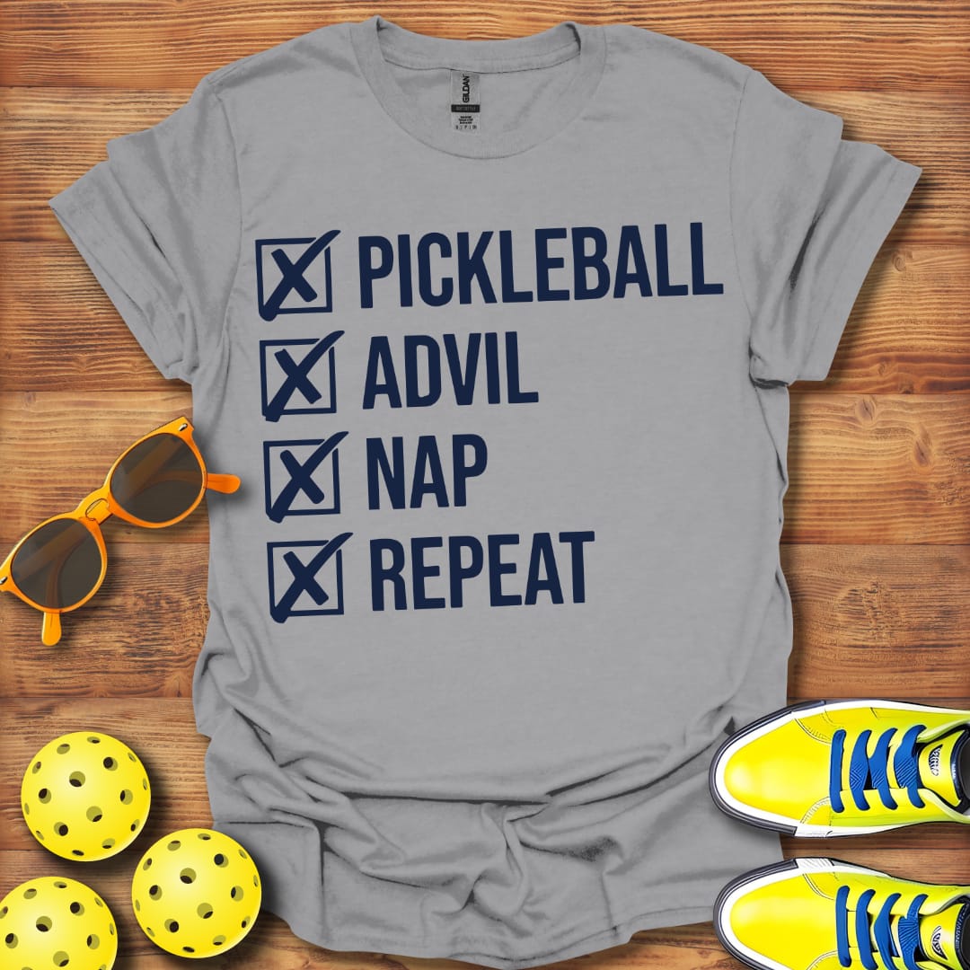 Pickleball Advil Nap Repeat T-Shirt
