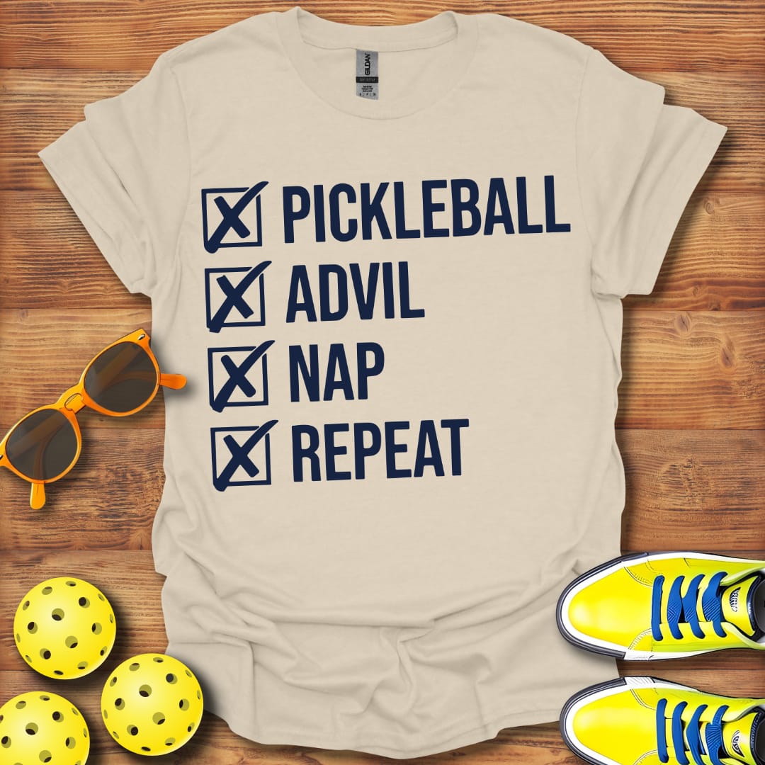 Pickleball Advil Nap Repeat T-Shirt