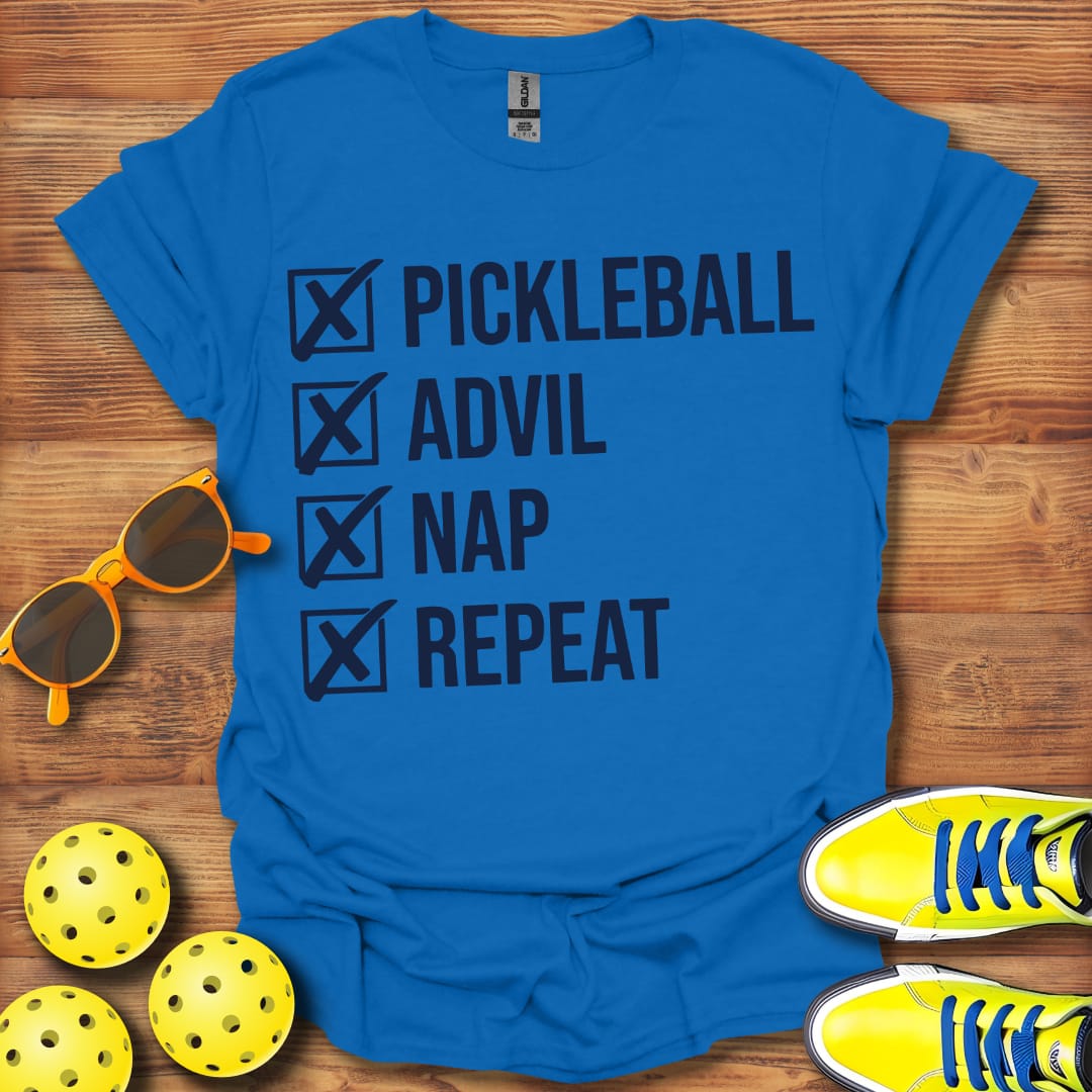Pickleball Advil Nap Repeat T-Shirt