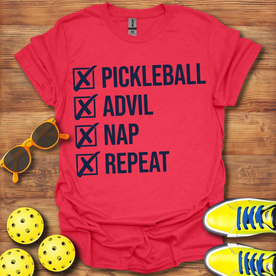 Pickleball Advil Nap Repeat T-Shirt