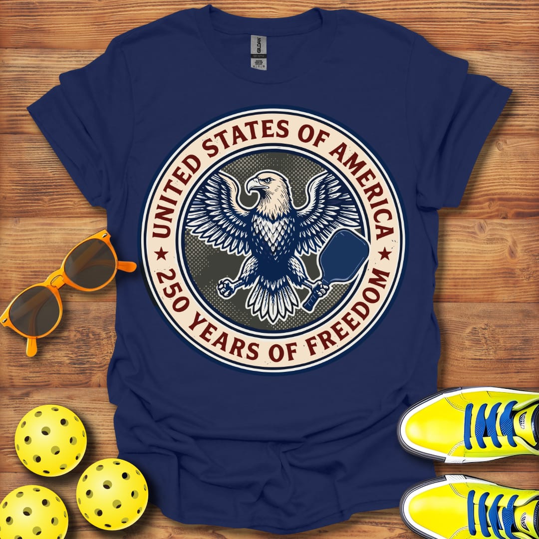 250 Years Of Freedom Pickleball T-Shirt Unisex Cotton