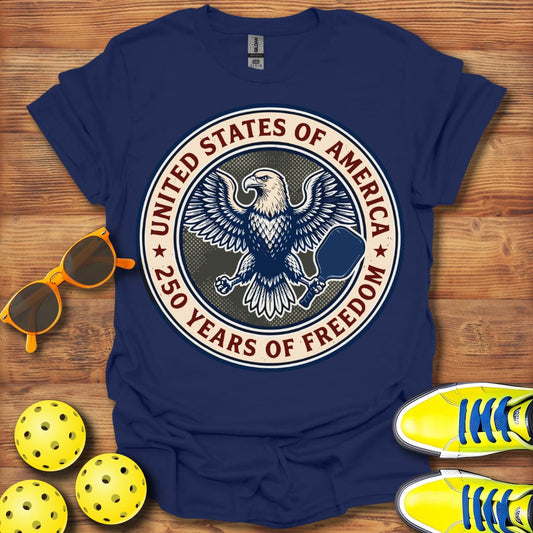 250 Years Of Freedom Pickleball T-Shirt Unisex Cotton