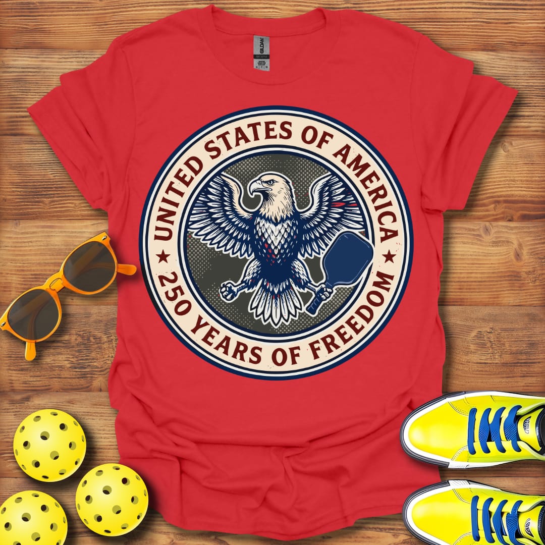 250 Years Of Freedom Pickleball T-Shirt Unisex Cotton