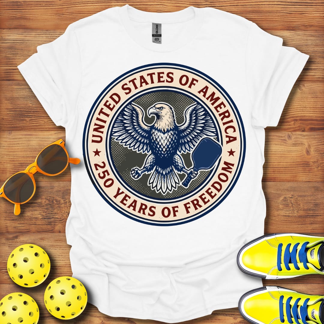 250 Years Of Freedom Pickleball T-Shirt Unisex Cotton