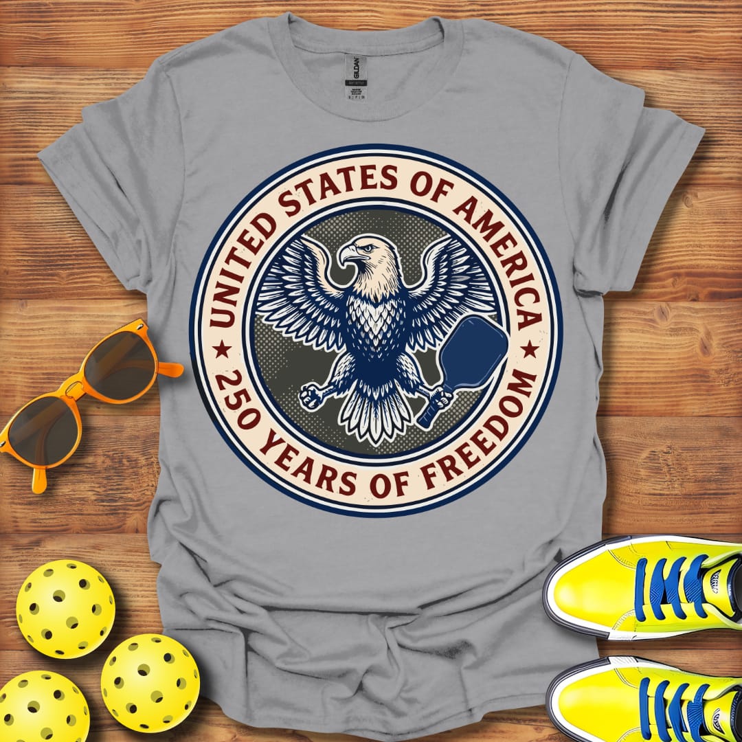 250 Years Of Freedom Pickleball T-Shirt Unisex Cotton
