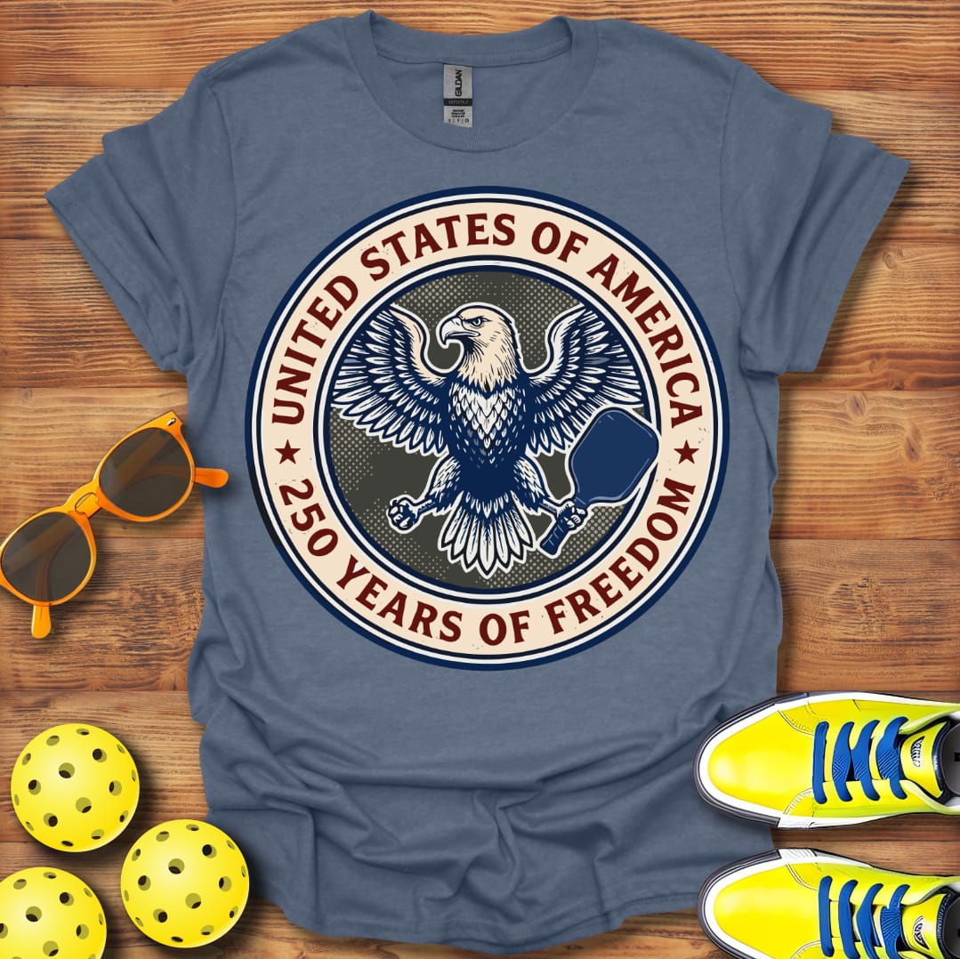 250 Years Of Freedom Pickleball T-Shirt Unisex Cotton