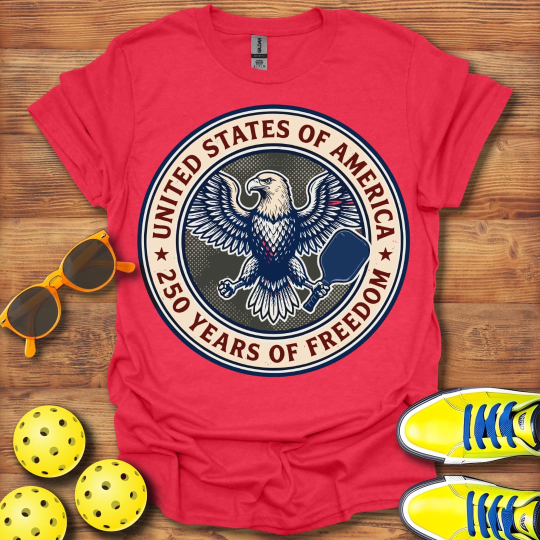 250 Years Of Freedom Pickleball T-Shirt Unisex Cotton
