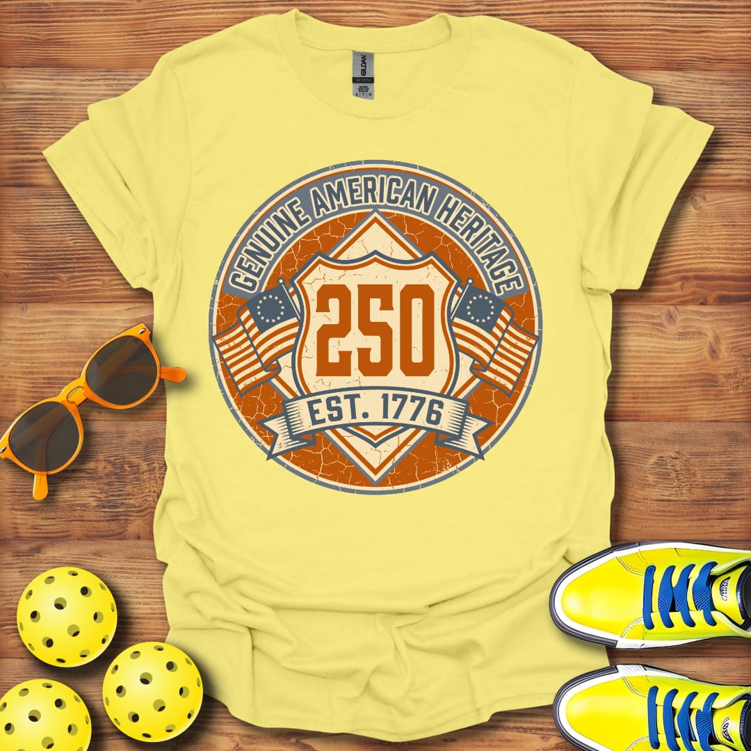 Genuine American Heritage Pickleball T-Shirt Unisex Cotton