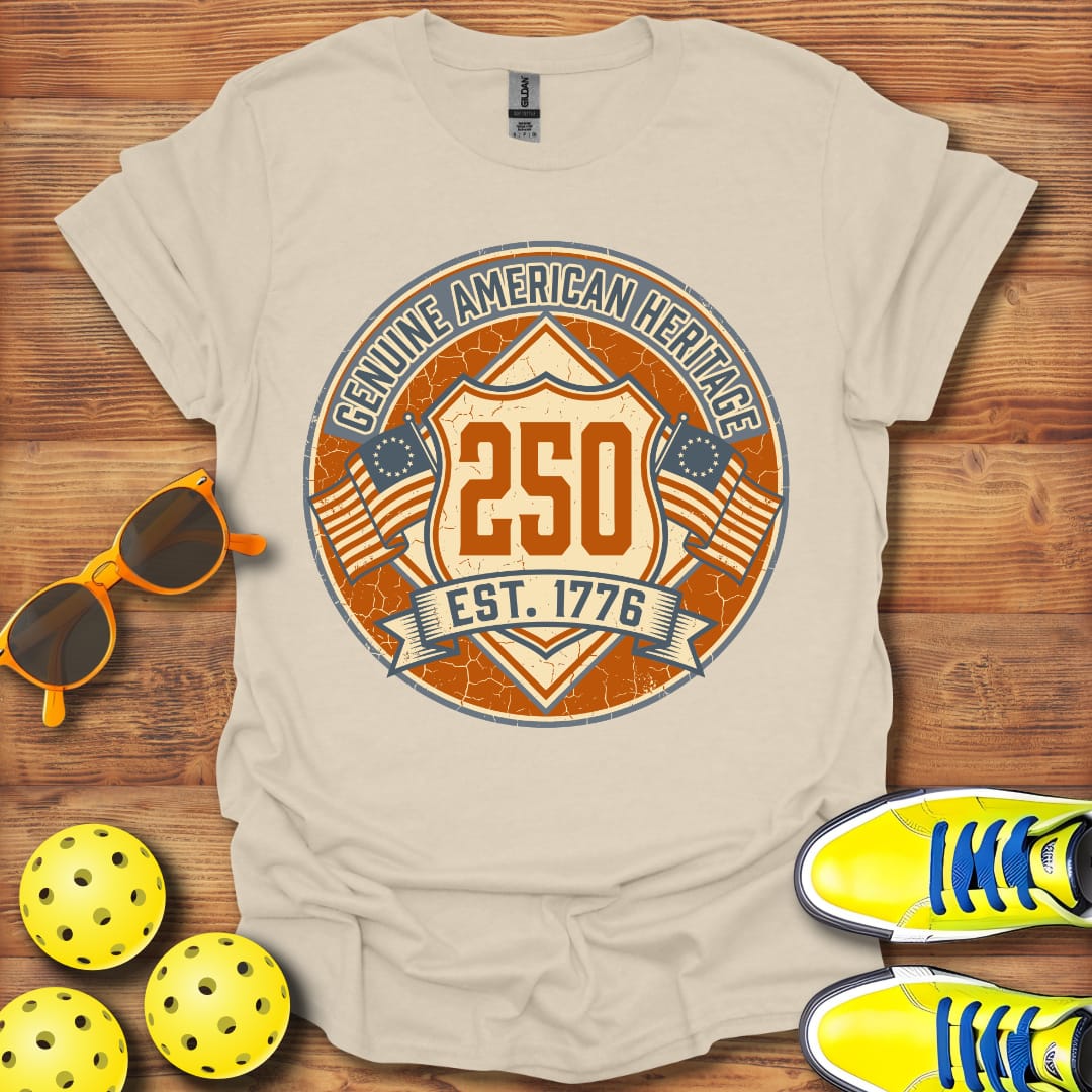Genuine American Heritage Pickleball T-Shirt Unisex Cotton