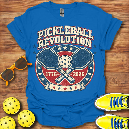 Distressed Pickleball Revolution Unisex Cotton T-Shirt