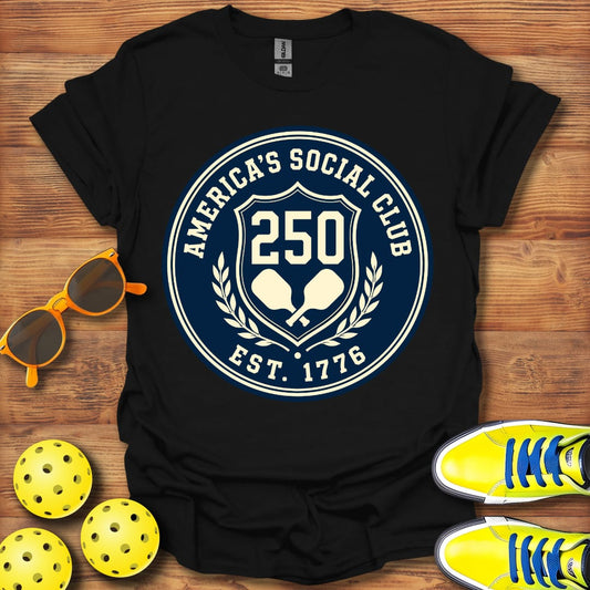 America's Social Club Pickleball T-Shirt Unisex Cotton