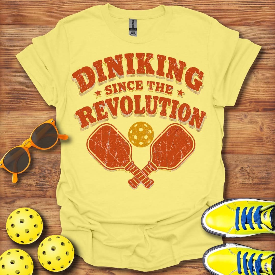 Dinking Since The Revolution Pickleball T-Shirt Unisex Cotton