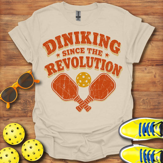 Dinking Since The Revolution Pickleball T-Shirt Unisex Cotton