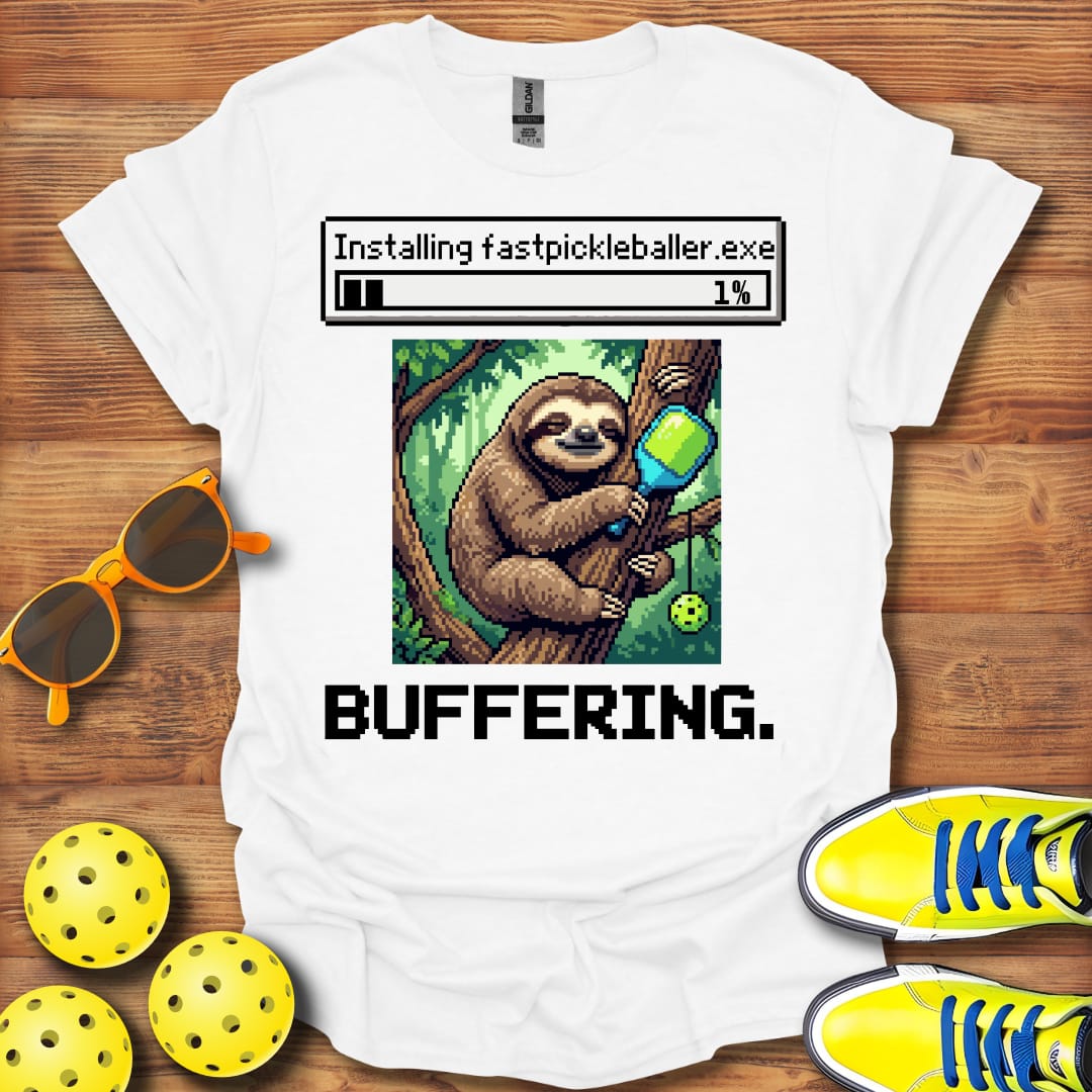 Unisex Cotton Pickleball Funny Sloth T-Shirt