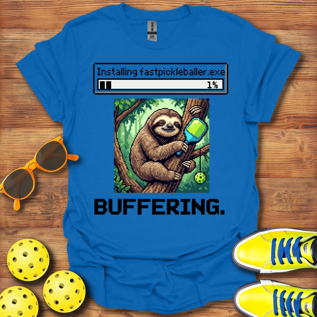 Unisex Cotton Pickleball Funny Sloth T-Shirt