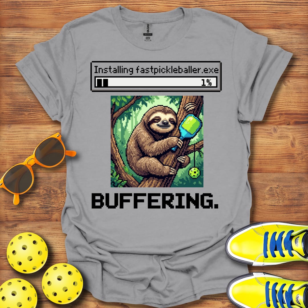 Unisex Cotton Pickleball Funny Sloth T-Shirt