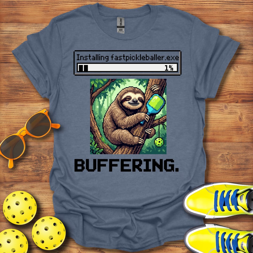 Unisex Cotton Pickleball Funny Sloth T-Shirt